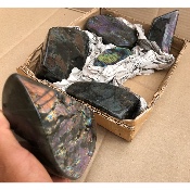 LABRADORITE Forme Libre Multicolore-Violet 6 Pièces