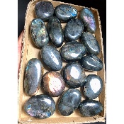 LABRADORITE multicolore GALET Lot de 17 pièces