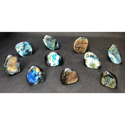 LABRADORITE Entièrement POLIE Lot de 10 Pièces