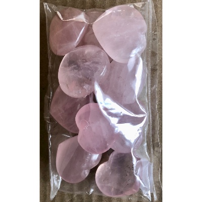 QUARTZ ROSE COEUR lot de 10 pièces