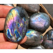 LABRADORITE multicolore-violet GALET Lot de 14 pièces