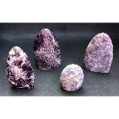 LÉPIDOLITE FORME LIBRE Lot de 4 pièces